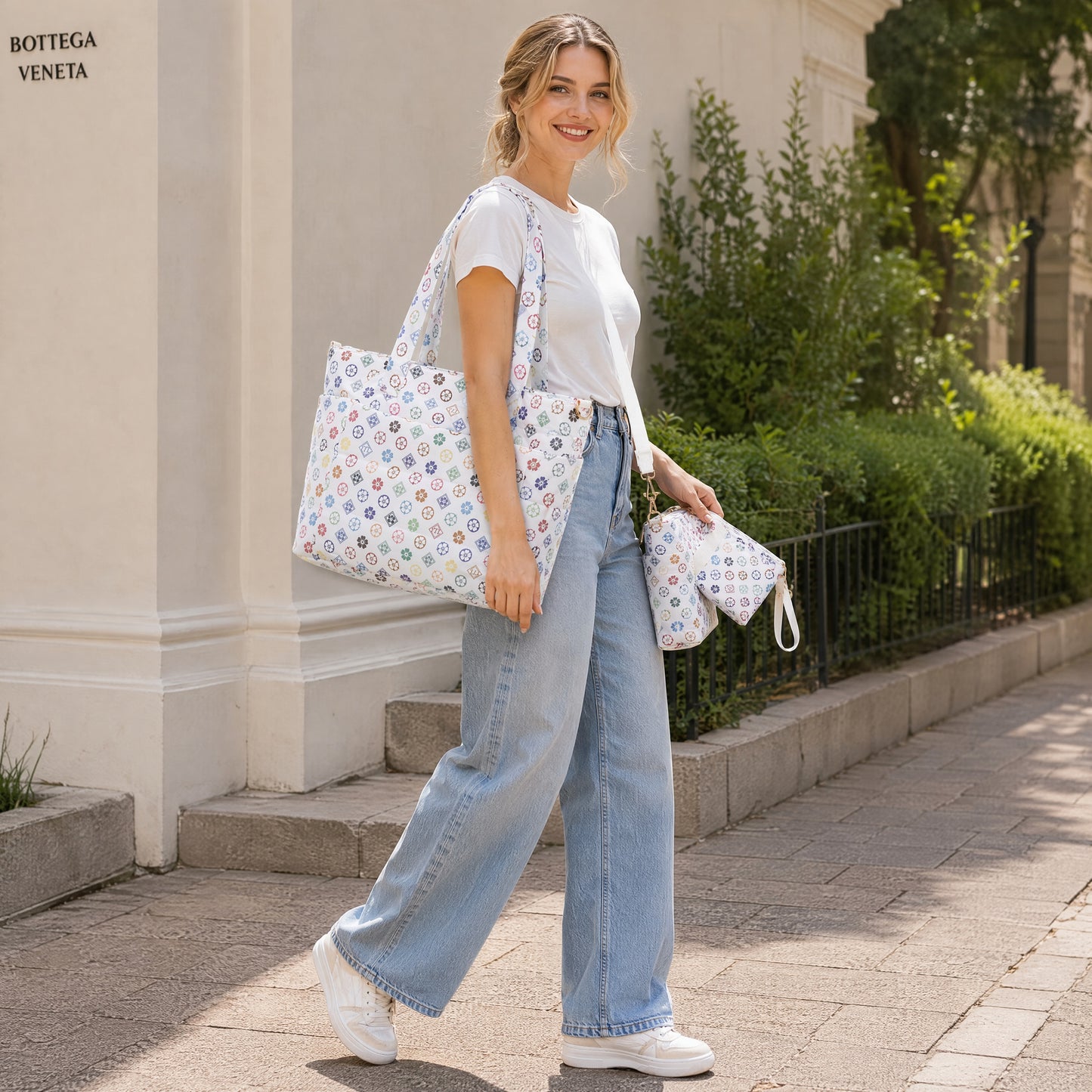 Tote Bag for Women, Lightweight Puffy Totes Bags with Compartments Shoulder Satchel Handbag for Travel, Work, Gym