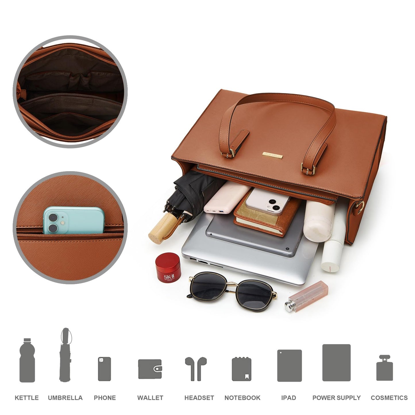 Women Fashion Handbags Wallet Tote Bag Shoulder Bag Top Handle Satchel Purse Set