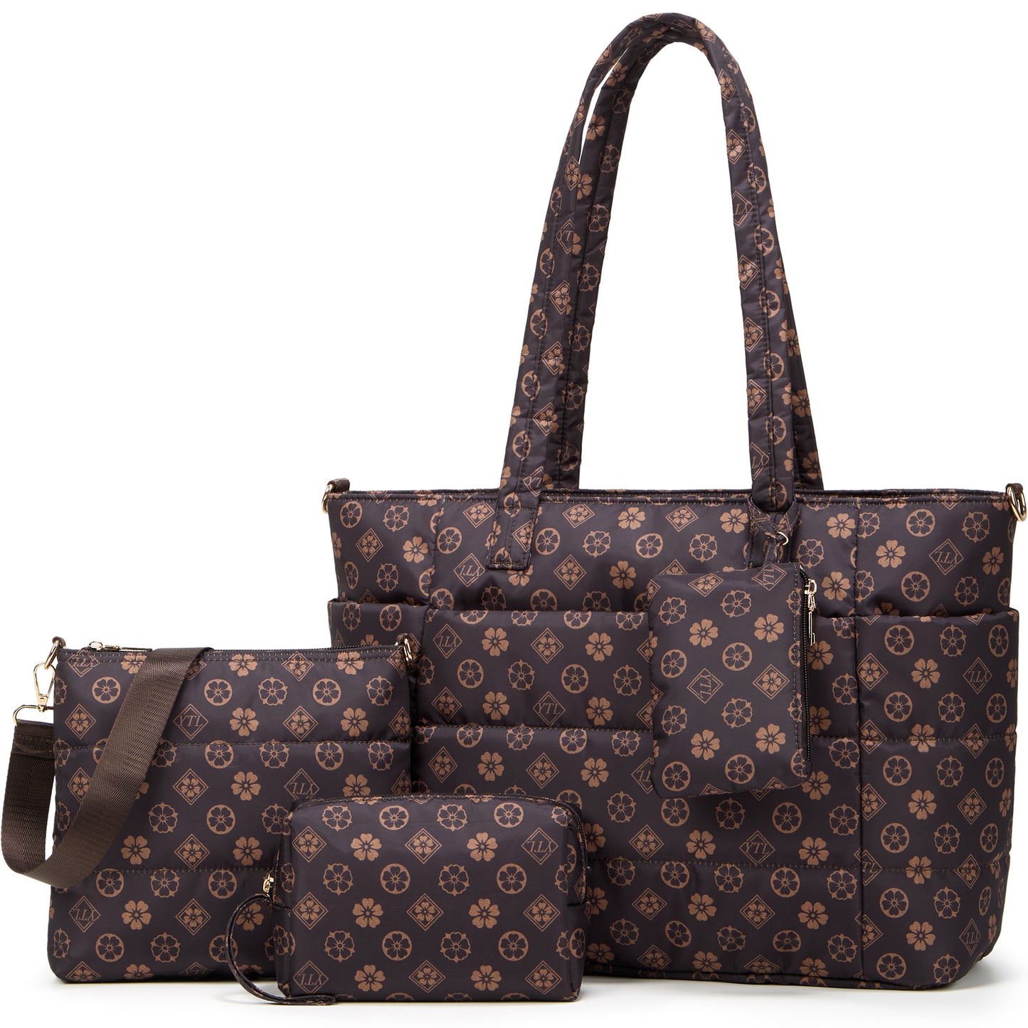 Tote Bag for Women, Lightweight Puffy Totes Bags with Compartments Shoulder Satchel Handbag for Travel, Work, Gym