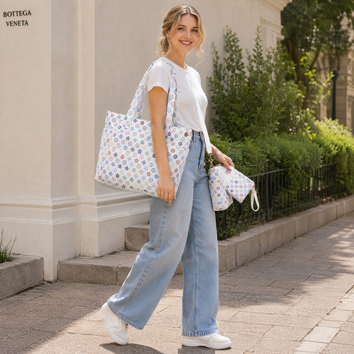 Tote Bag for Women, Lightweight Puffy Totes Bags with Compartments Shoulder Satchel Handbag for Travel, Work, Gym