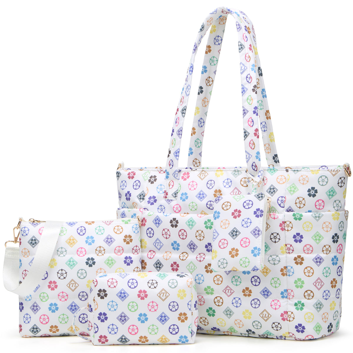 Tote Bag for Women, Lightweight Puffy Totes Bags with Compartments Shoulder Satchel Handbag for Travel, Work, Gym