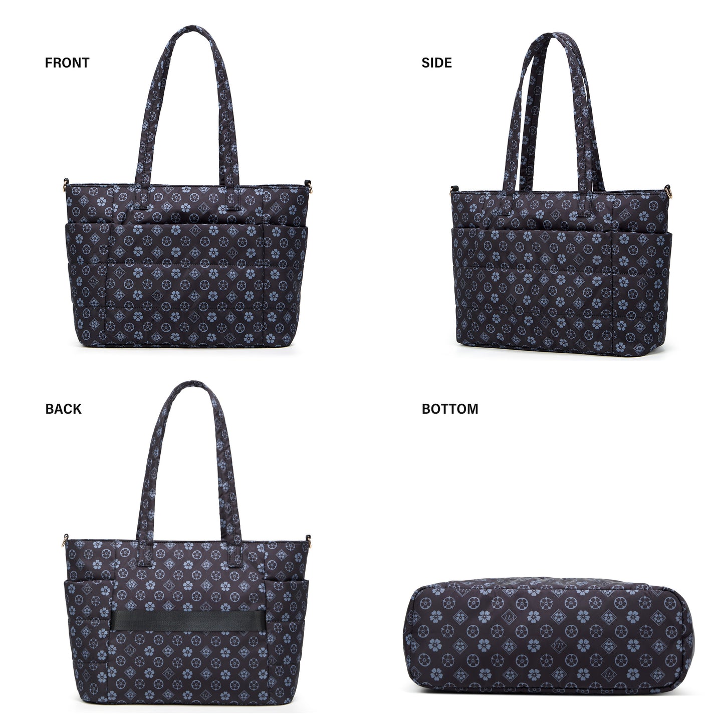 Tote Bag for Women, Lightweight Puffy Totes Bags with Compartments Shoulder Satchel Handbag for Travel, Work, Gym