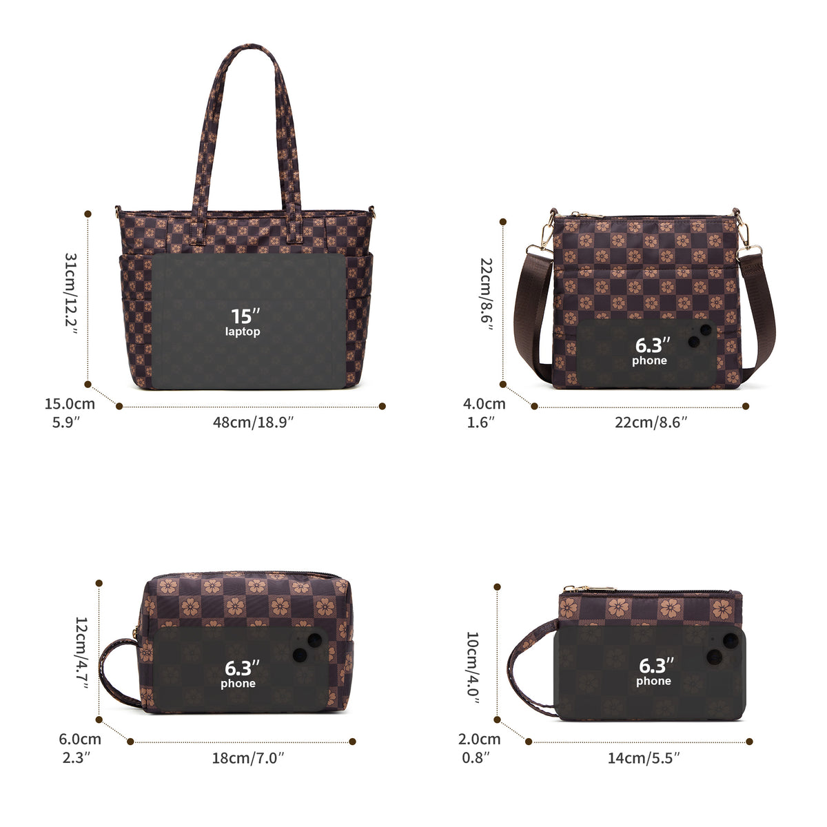 Tote Bag for Women, Lightweight Puffy Totes Bags with Compartments Shoulder Satchel Handbag for Travel, Work, Gym
