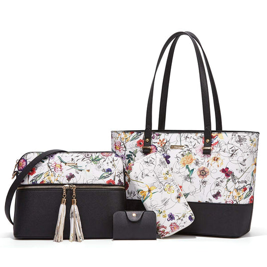 Women Fashion Handbags Wallet Tote Bag Shoulder Bag Top Handle Satchel Purse Set