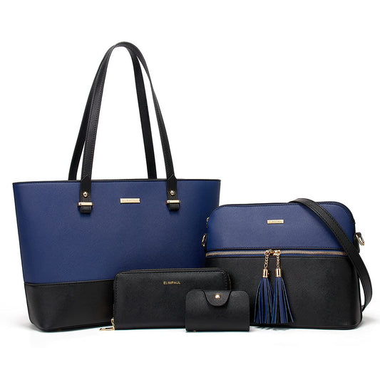 Women Fashion Handbags Wallet Tote Bag Shoulder Bag Top Handle Satchel Purse Set