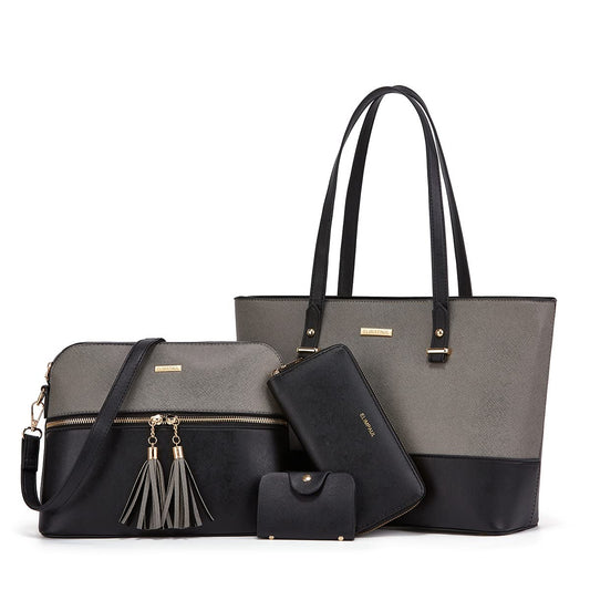 Women Fashion Handbags Wallet Tote Bag Shoulder Bag Top Handle Satchel Purse Set
