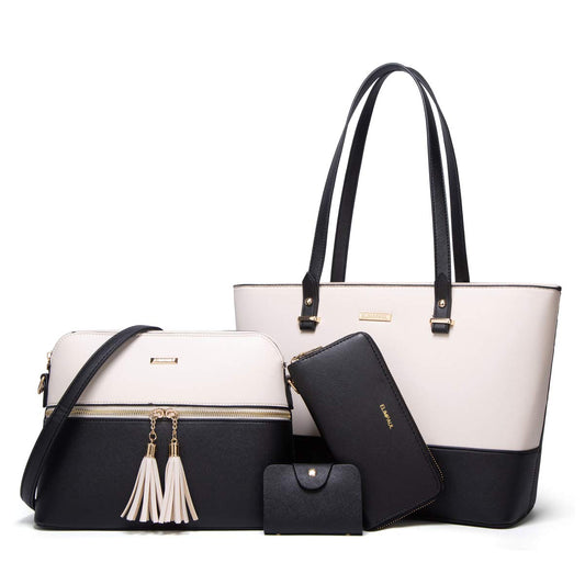 Women Fashion Handbags Wallet Tote Bag Shoulder Bag Top Handle Satchel Purse Set