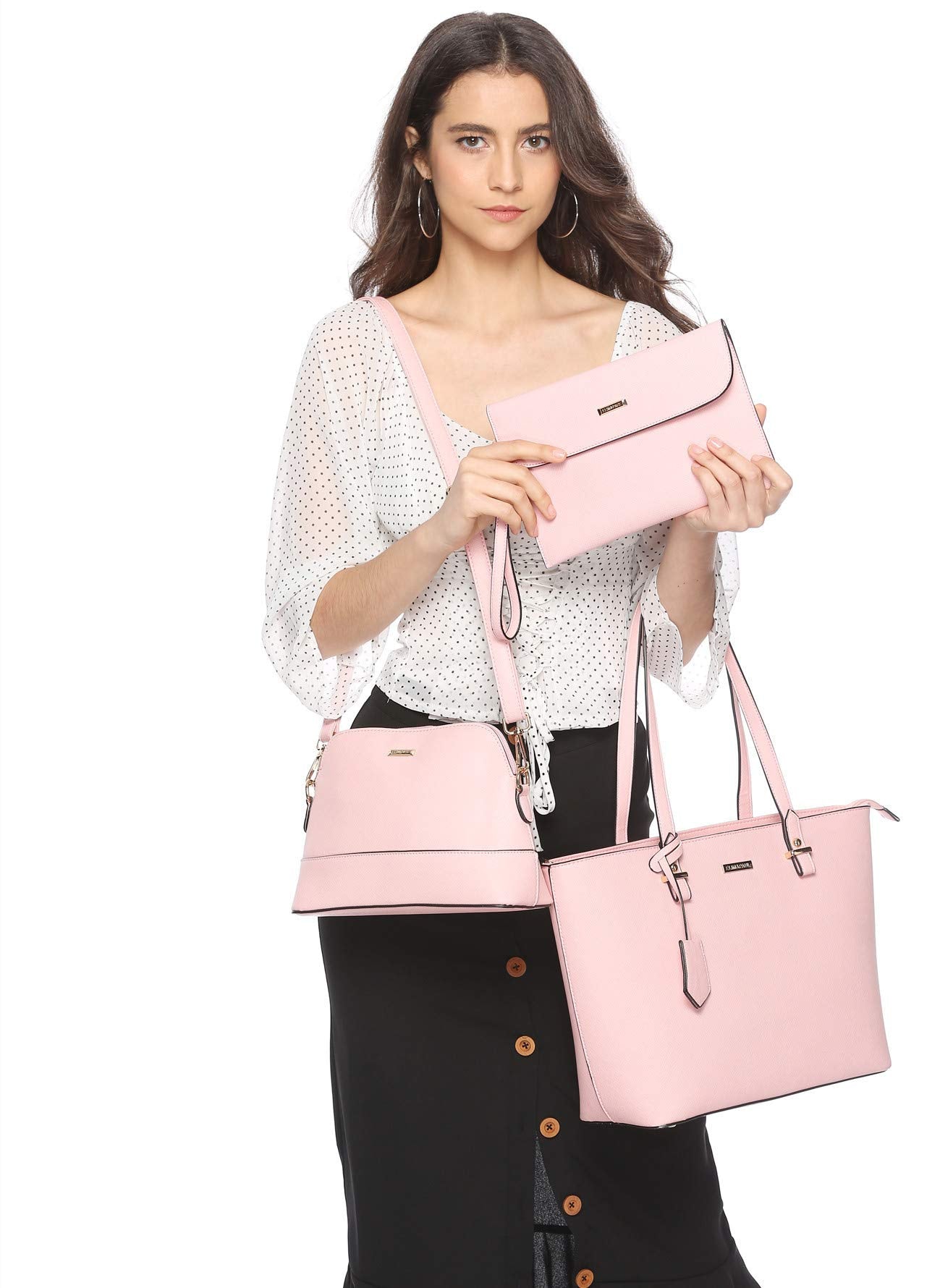 Women Fashion Handbags Wallet Tote Bag Shoulder Bag Top Handle Satchel Purse Set