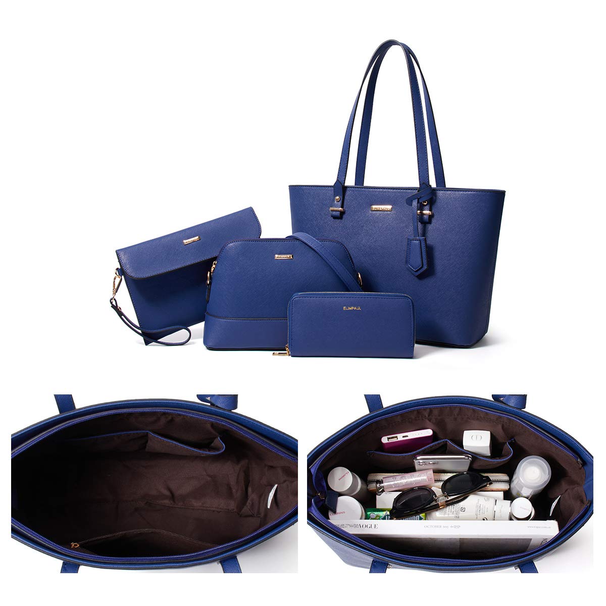 Women Fashion Handbags Wallet Tote Bag Shoulder Bag Top Handle Satchel Purse Set