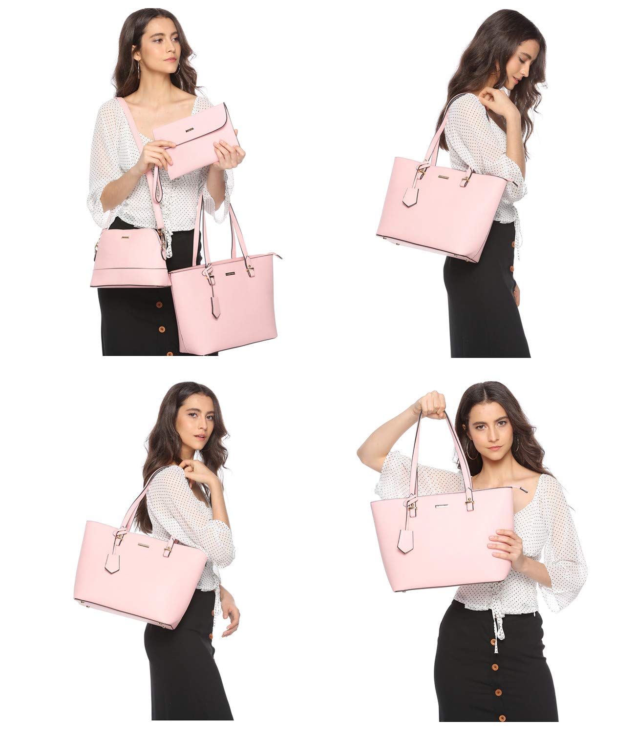 Women Fashion Handbags Wallet Tote Bag Shoulder Bag Top Handle Satchel Purse Set