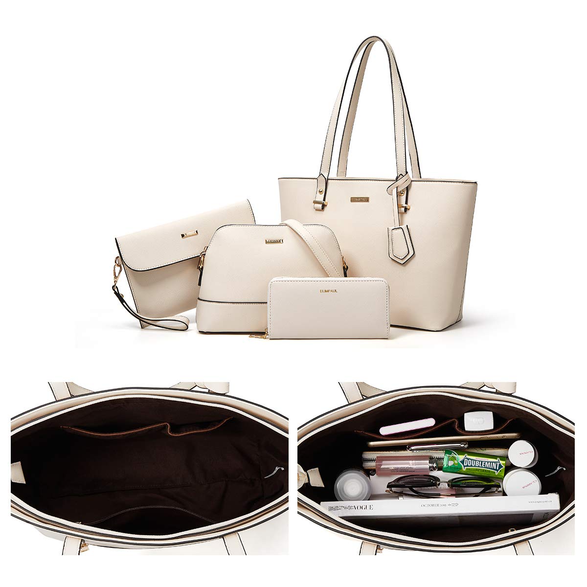 Women Fashion Handbags Wallet Tote Bag Shoulder Bag Top Handle Satchel Purse Set