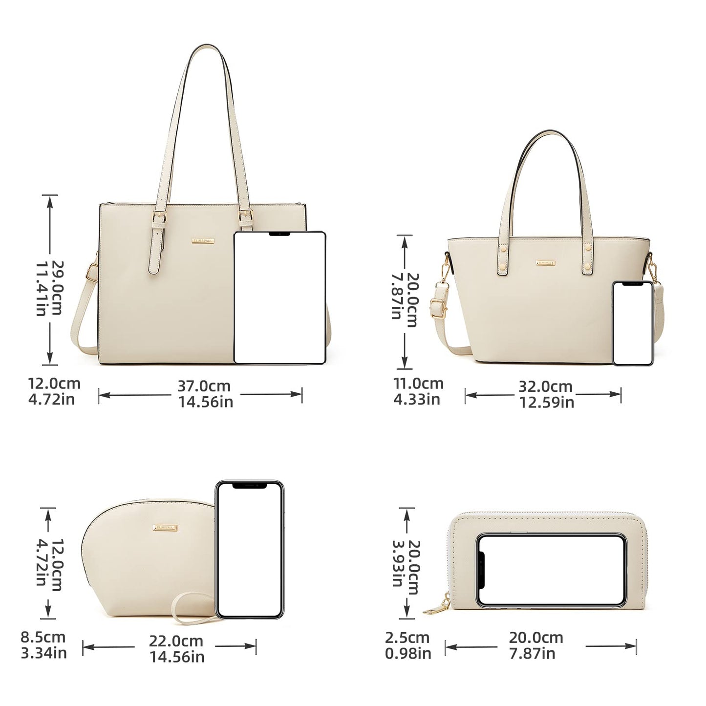 Women Fashion Handbags Wallet Tote Bag Shoulder Bag Top Handle Satchel Purse Set