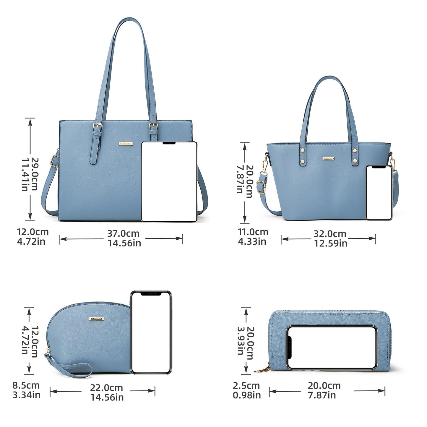 Women Fashion Handbags Wallet Tote Bag Shoulder Bag Top Handle Satchel Purse Set