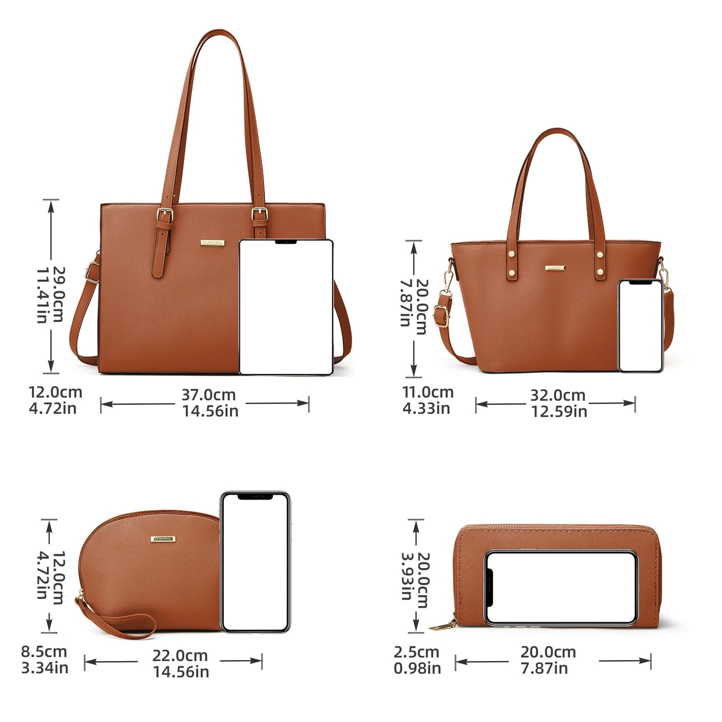 Women Fashion Handbags Wallet Tote Bag Shoulder Bag Top Handle Satchel Purse Set