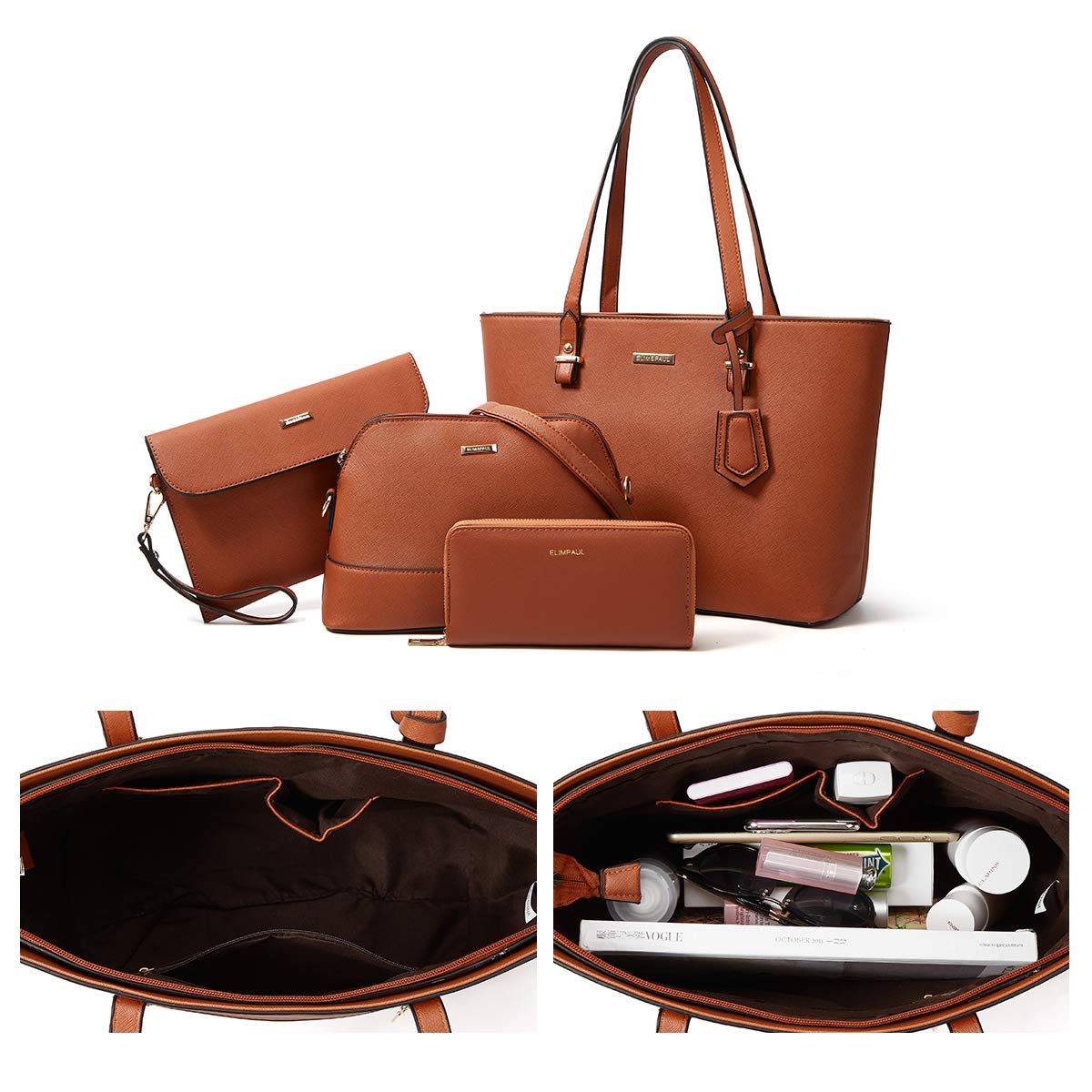 Women Fashion Handbags Wallet Tote Bag Shoulder Bag Top Handle Satchel Purse Set