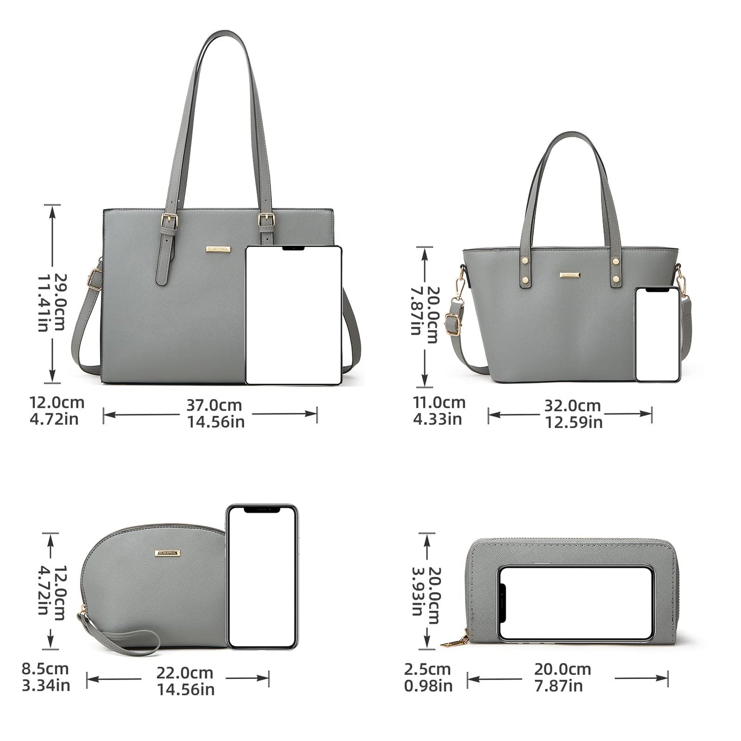 Women Fashion Handbags Wallet Tote Bag Shoulder Bag Top Handle Satchel Purse Set
