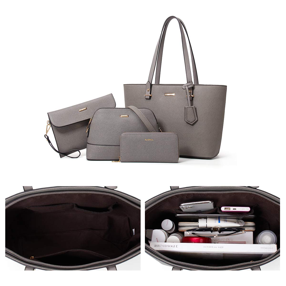 Women Fashion Handbags Wallet Tote Bag Shoulder Bag Top Handle Satchel Purse Set