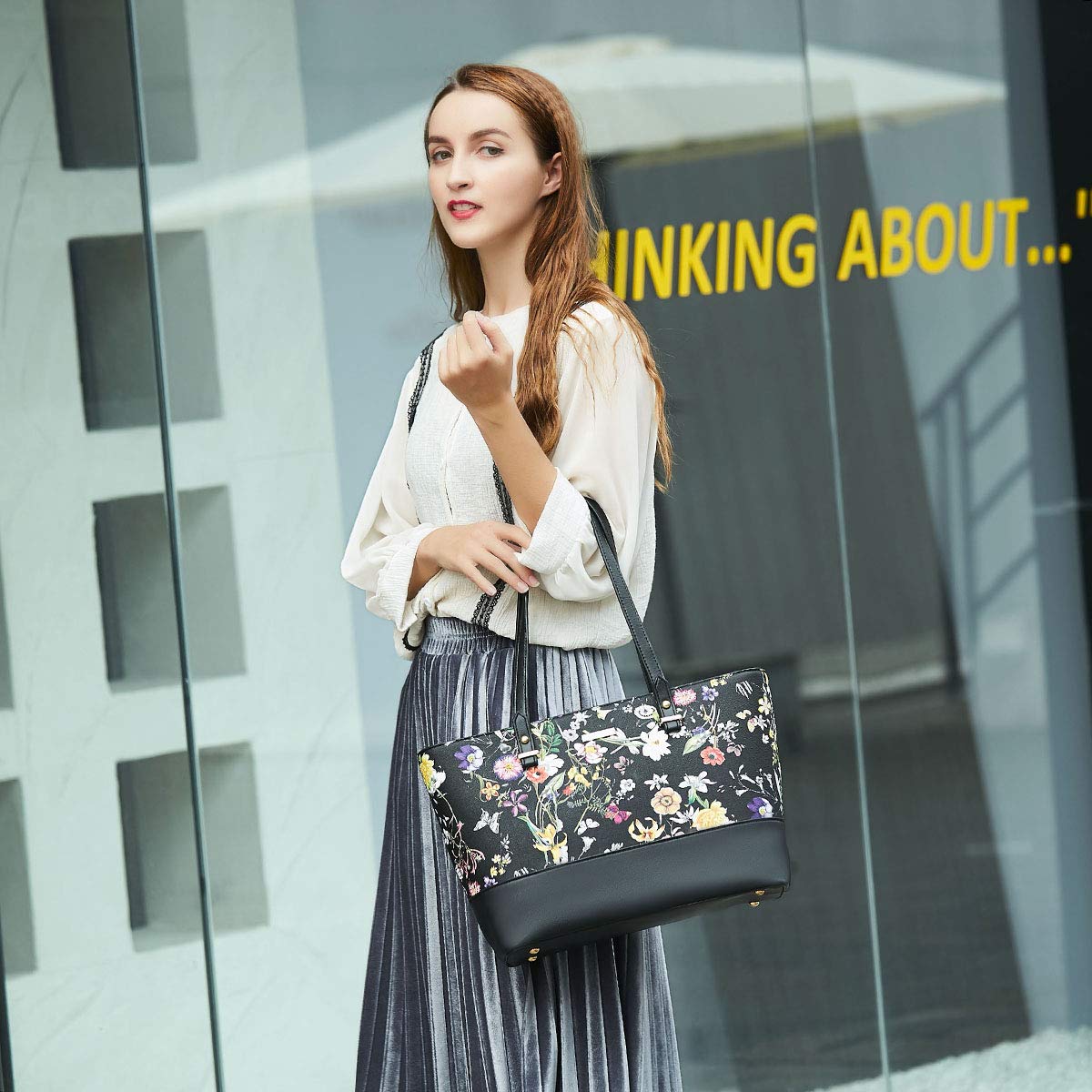 Women Fashion Handbags Wallet Tote Bag Shoulder Bag Top Handle Satchel Purse Set