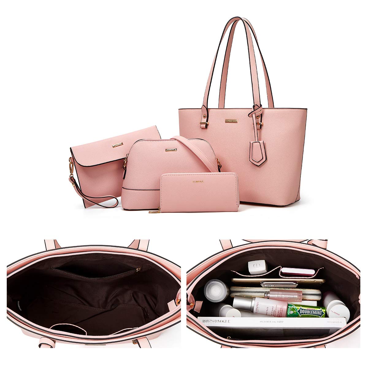 Women Fashion Handbags Wallet Tote Bag Shoulder Bag Top Handle Satchel Purse Set
