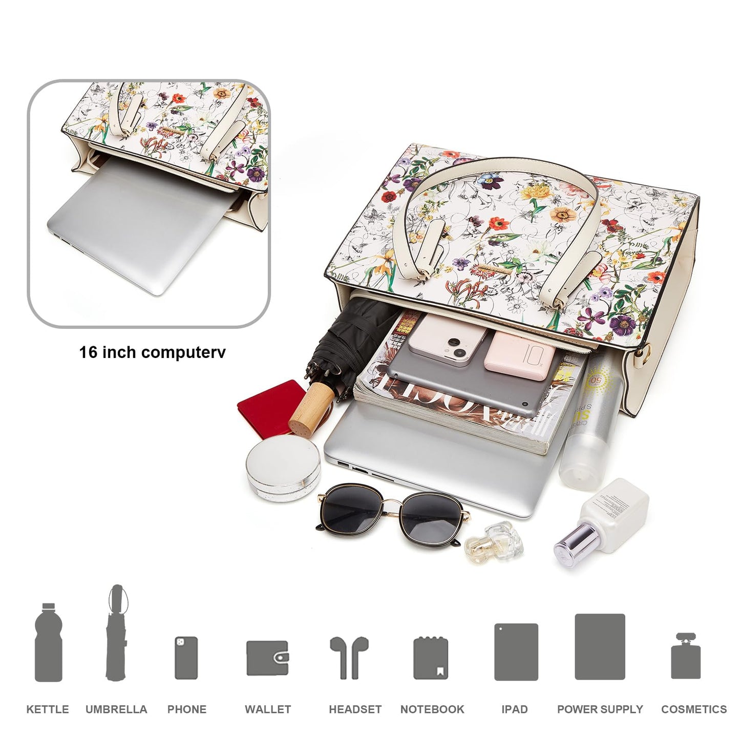 Women Fashion Handbags Wallet Tote Bag Shoulder Bag Top Handle Satchel Purse Set