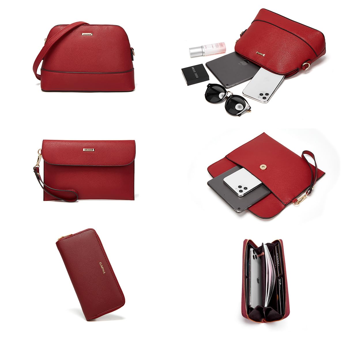 Women Fashion Handbags Wallet Tote Bag Shoulder Bag Top Handle Satchel Purse Set
