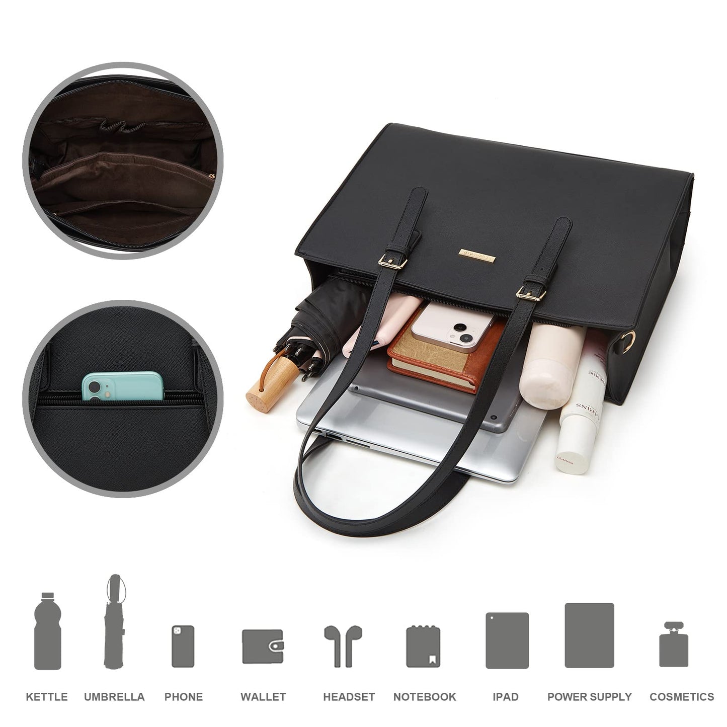 Women Fashion Handbags Wallet Tote Bag Shoulder Bag Top Handle Satchel Purse Set